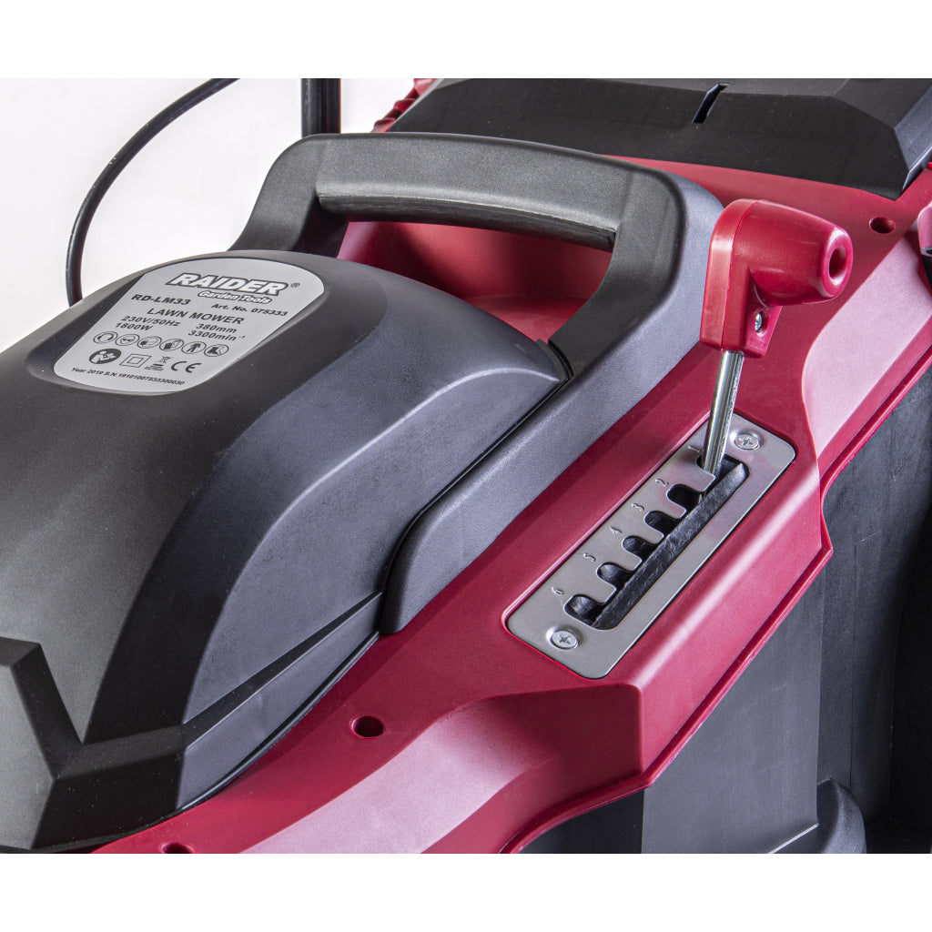 Косачка 1800W 38cm 50L 6 ст. 800m2 RAIDER RD-LM33 - снимка 2