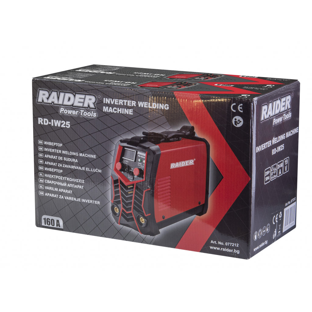 Инверторен електрожен 160A RAIDER RD-IW25 - снимка 2