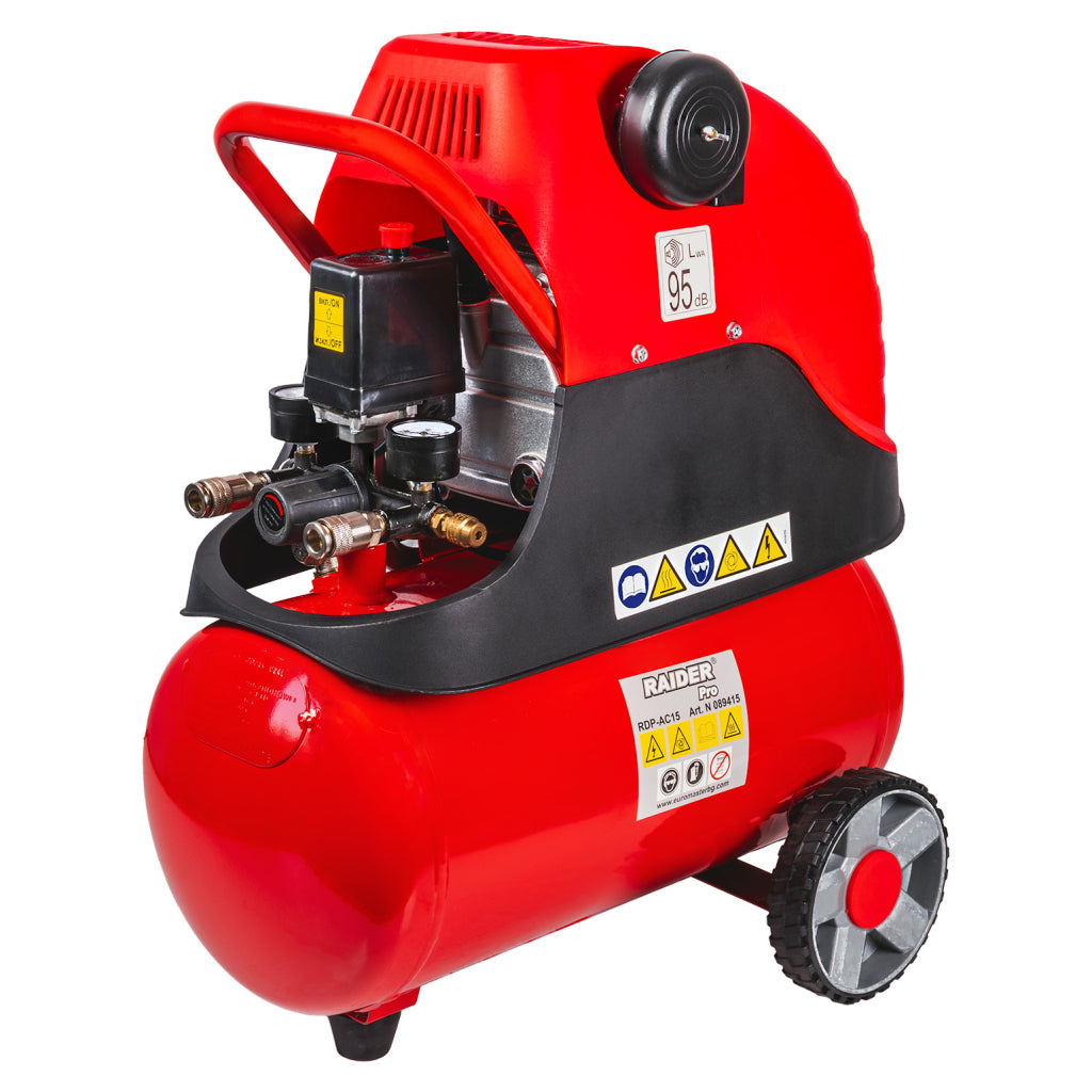 Компресор  24L 1.5kW RAIDER PRO RDP-AC15 - снимка 2