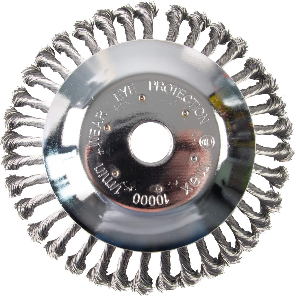 Четка телена за коса конусна плетена Ø200mm x Ø25.4mm - снимка 2
