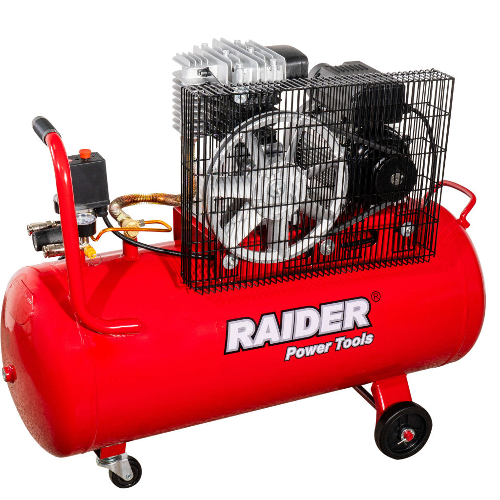 Компресор 100L 2.2kW 320L/min ремък RAIDER RD-AC18 - снимка 2