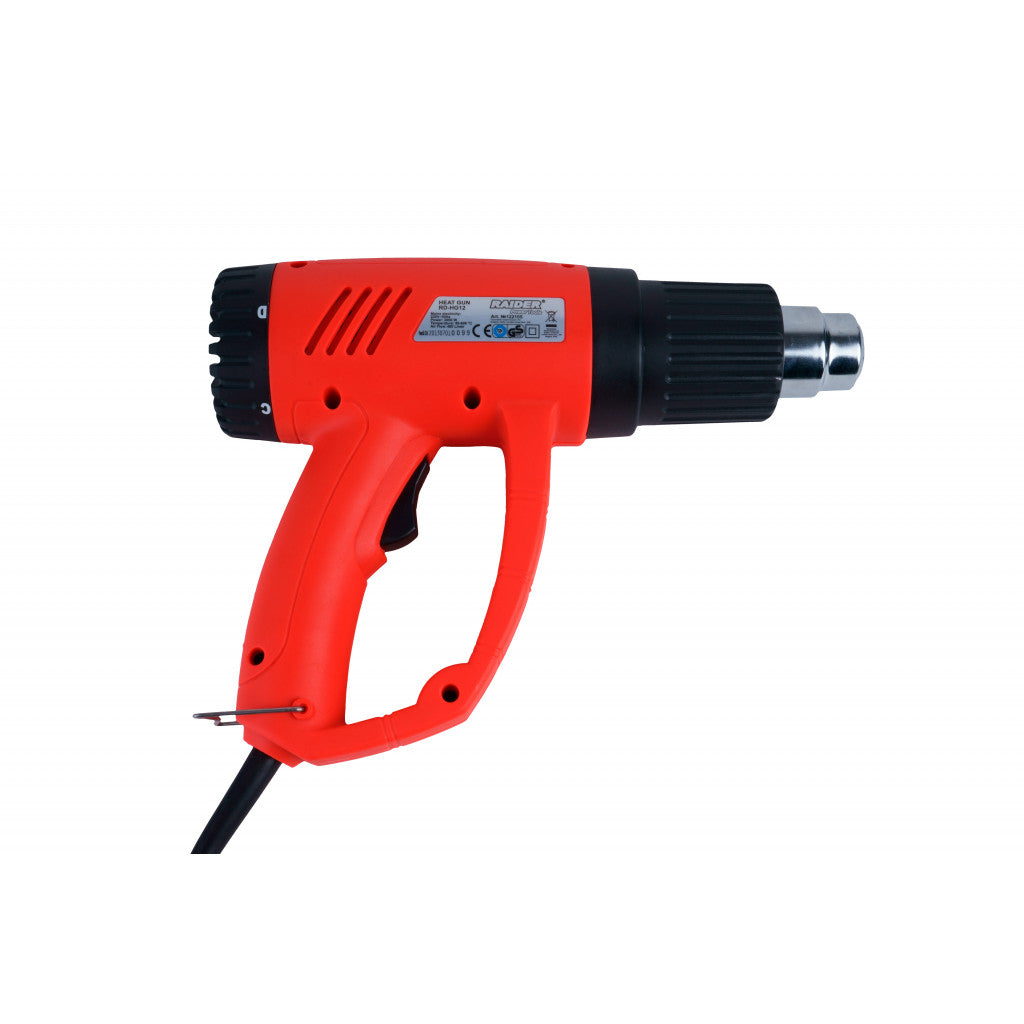 Пистолет за горещ въздух 2000W 2степ. рег. на t° RAIDER RD-HG12 - снимка 2