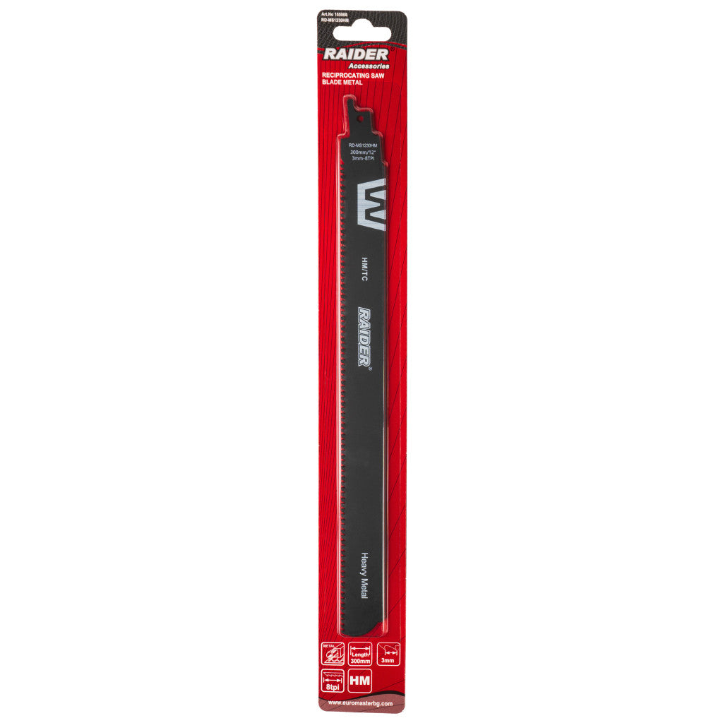 Нож за саблен трион за метал 300mm 3mm 8TPI RAIDER RD-MS1230HM - снимка 2