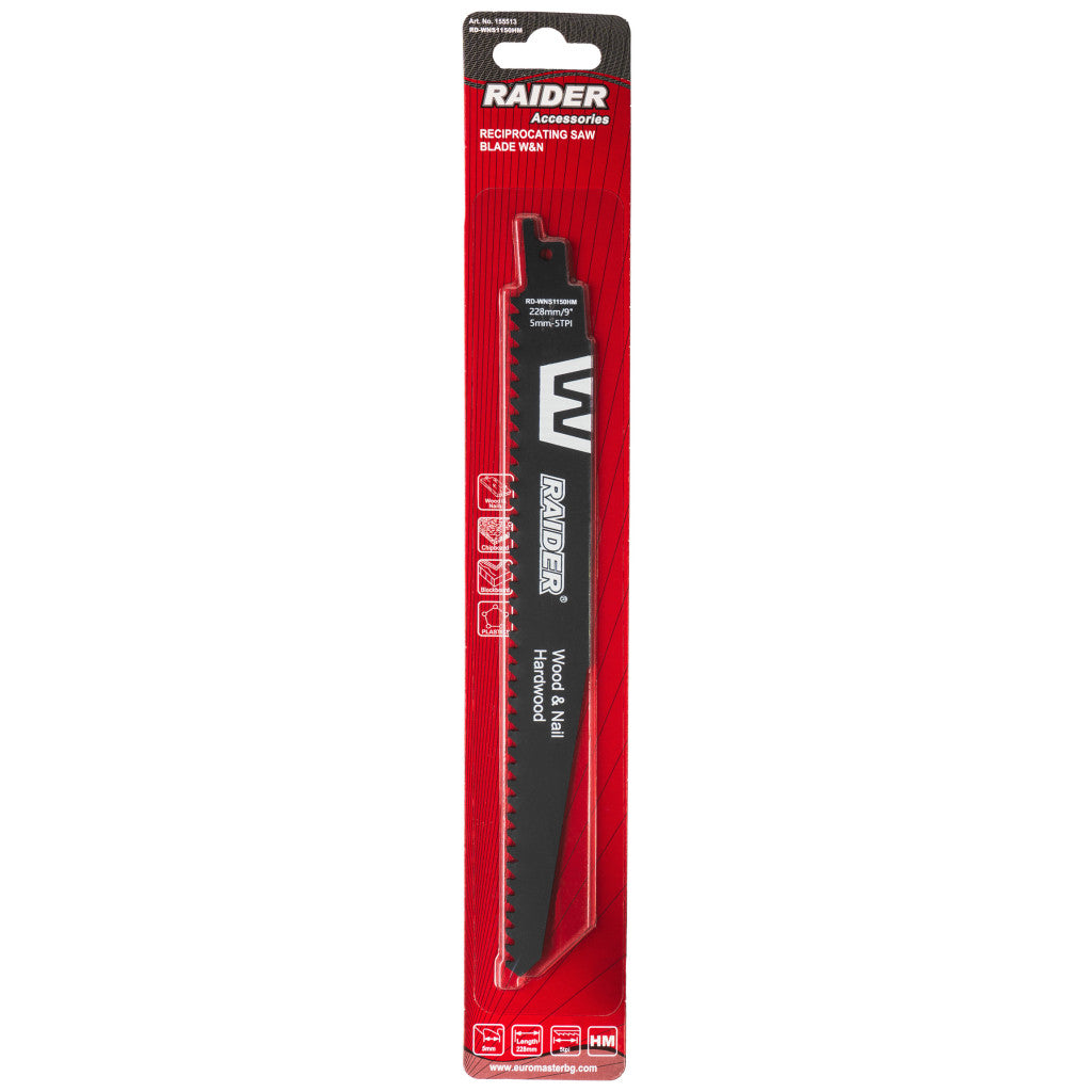 Нож за саблен трион W&N 228mm 5mm 5TPI RAIDER RD-WNS1150HM - снимка 2