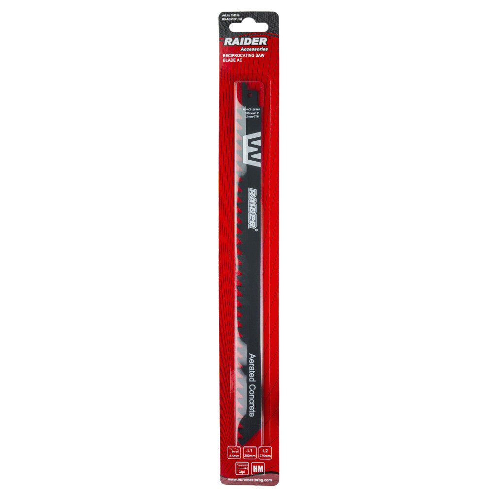 Нож за саблен трион AC 300mm 8,5mm 3TPI RAIDER RD-ACS1241HM - снимка 2