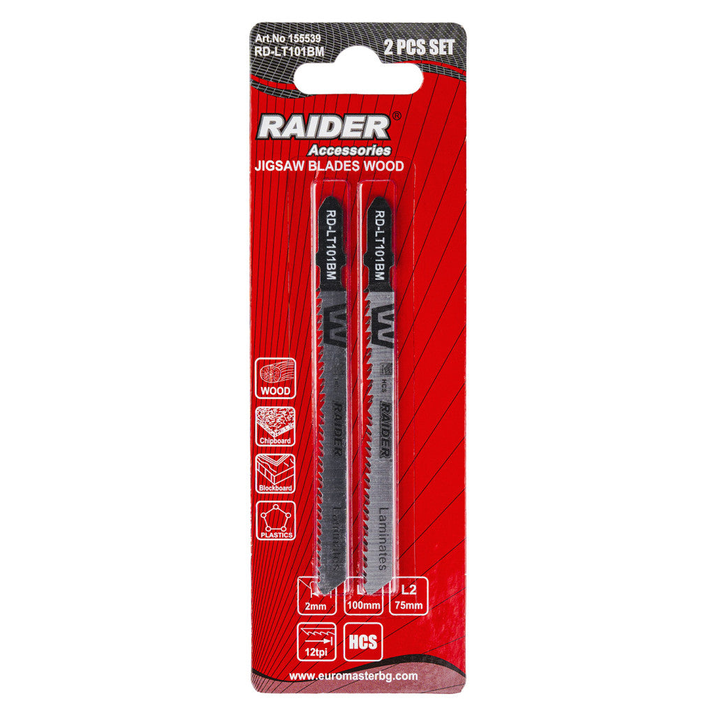 Нож за зеге дърво 100mm 2.0mm 12TPI 2бр. RAIDER RD-LT101BM - снимка 2
