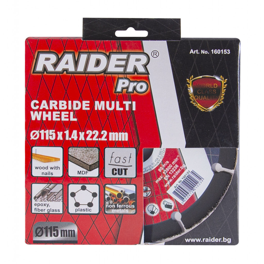 Диск за ъглошлайф Carbide Multi Wheel 115x22.2mm - снимка 2