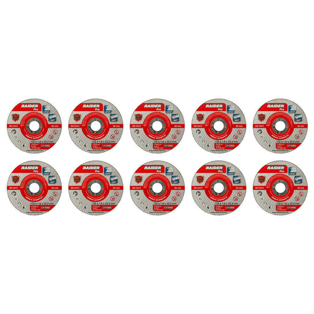 Диск за метал 125х1.0х22.2mm A60T Inox мет кутия 10бр. RDP - снимка 2