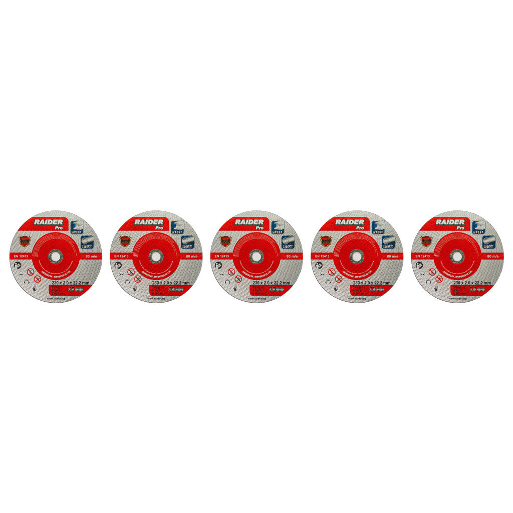 Диск за метал 230х2.0х22.2mm A60T Inox мет кутия 5бр. RDP - снимка 2