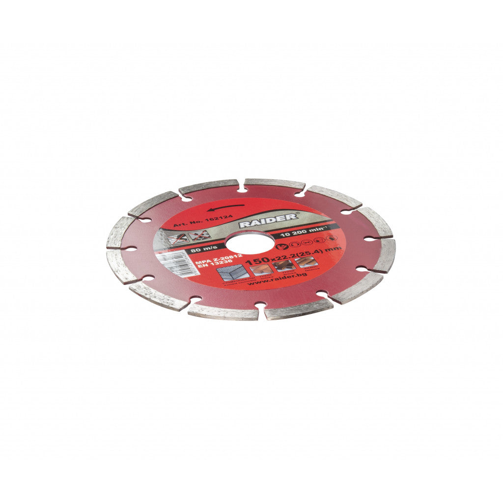 Диск диамантен DRY 150x22.2(25.4)mm RAIDER RD-DD23 - снимка 2