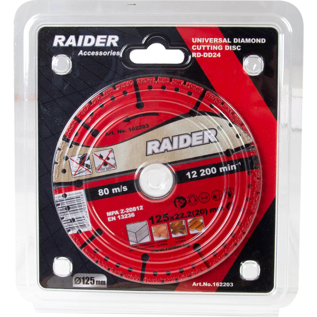 Диск диамантен 125x22.2mm Universal RAIDER RD-DD24 - снимка 2