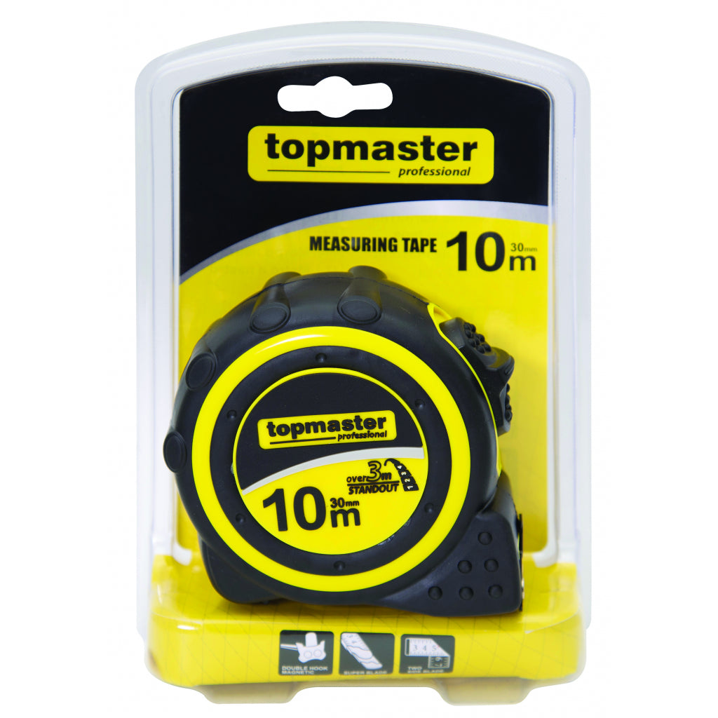 Ролетка магнитна OS трето поколение 10m x 30mm Topmaster Professional - снимка 2