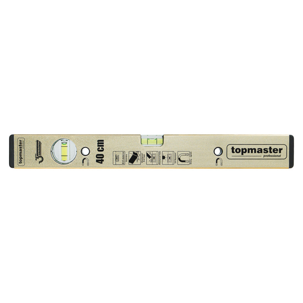 Нивелир алуминиев с магнит трето поколение 400mm Topmaster Professional - снимка 2