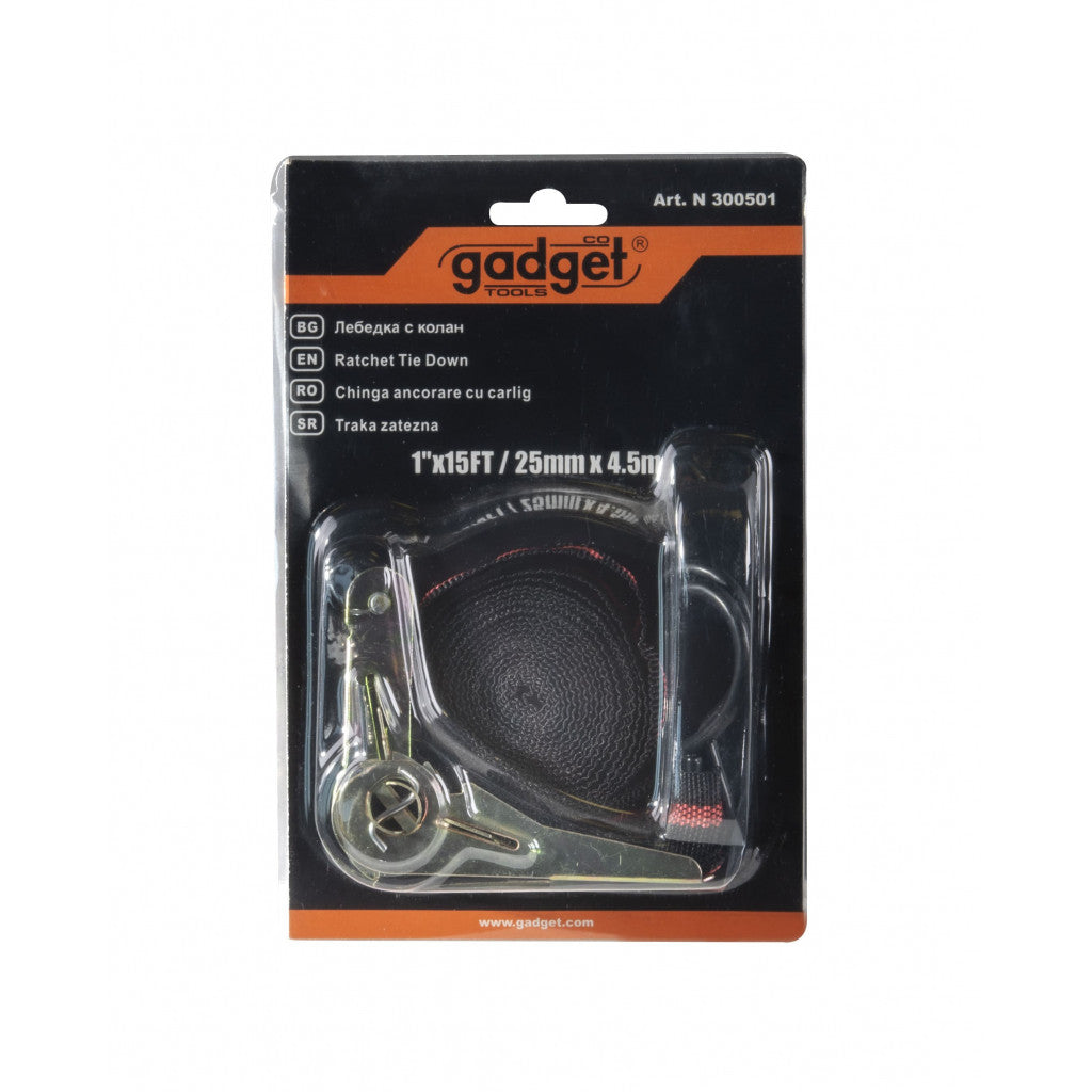 Лебедка с колан 25mm х 4.5m GADGET - снимка 2