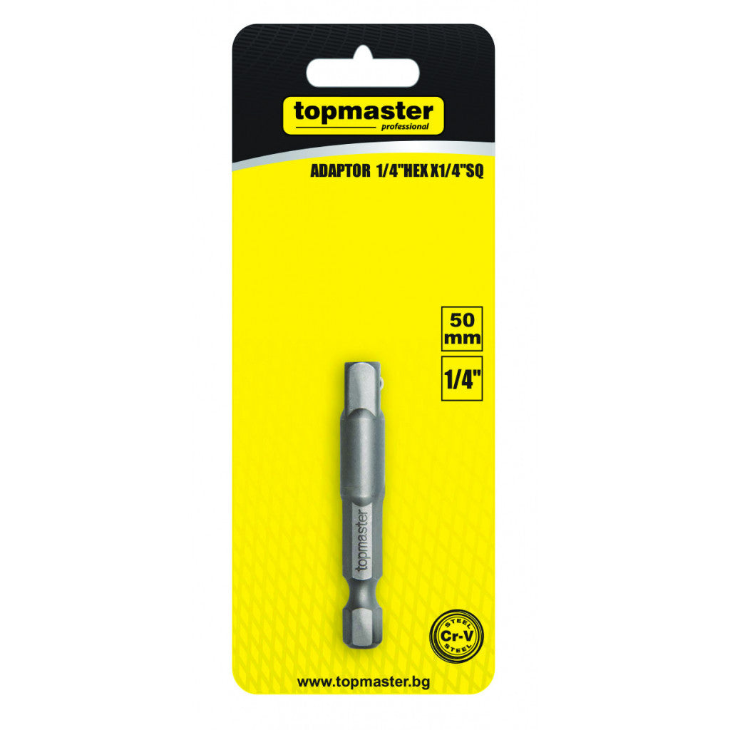 Адаптер за битове 1/4 x 1/4 F L50 mm Topmaster Professional - снимка 2