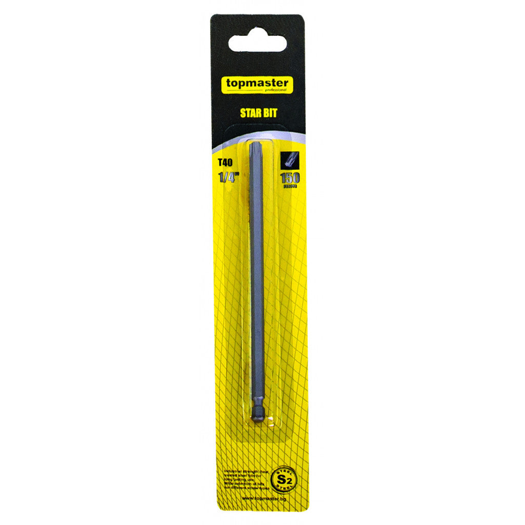 Накрайник TORX 1/4 mm T10 L150mm Topmaster Professional - снимка 2