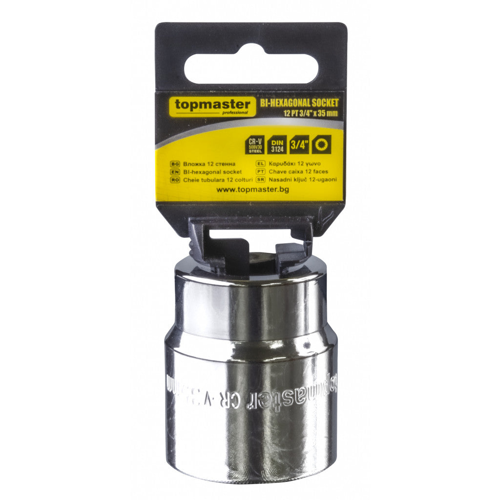 Вложка 12PT 3/4" Х 22mm CR-V Topmaster Professional - снимка 2