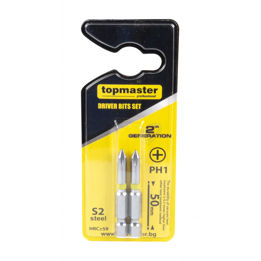 Накрайници 2бр. к-т PH1 50mm Topmaster Professional - снимка 2