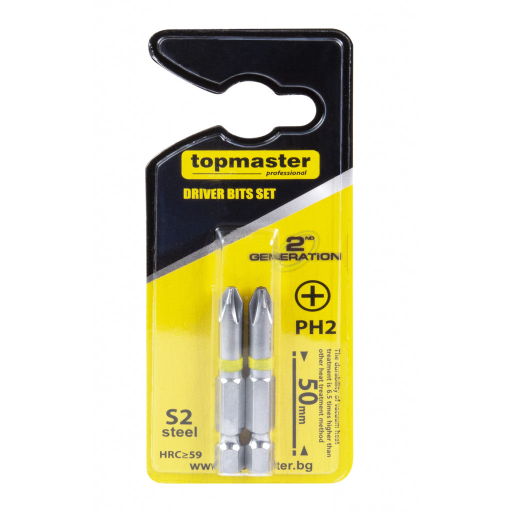 Накрайници 2бр. к-т PH2 50mm Topmaster Professional - снимка 2