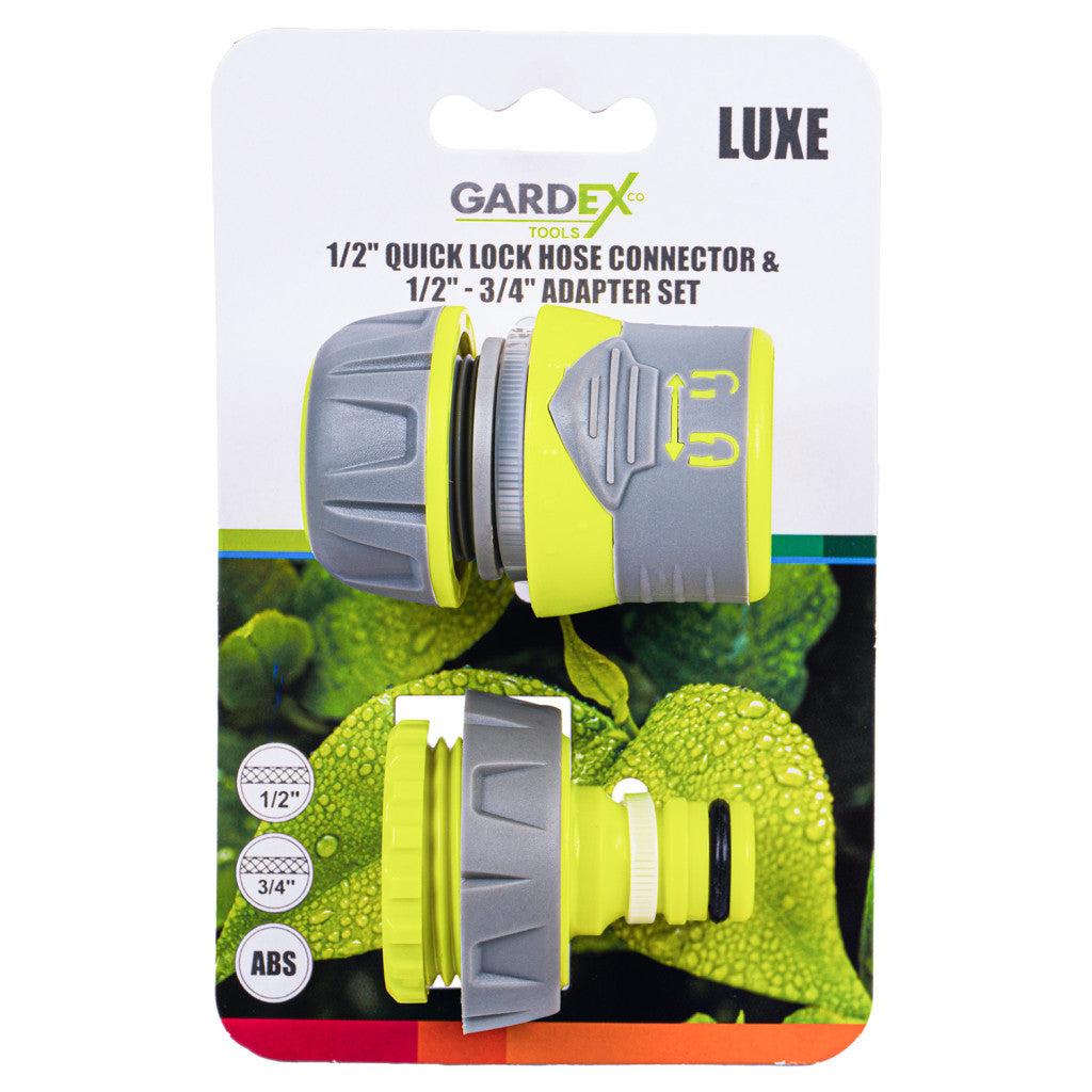 Комплект конектор 1/2" със закл. и адаптер 1/2"-3/4"LUXE GX - снимка 2
