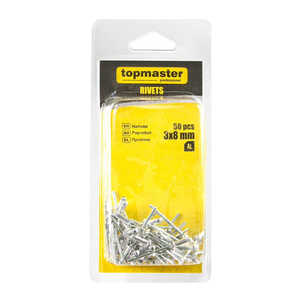 Нитове 3x8mm 50бр. Topmaster Professional - снимка 2