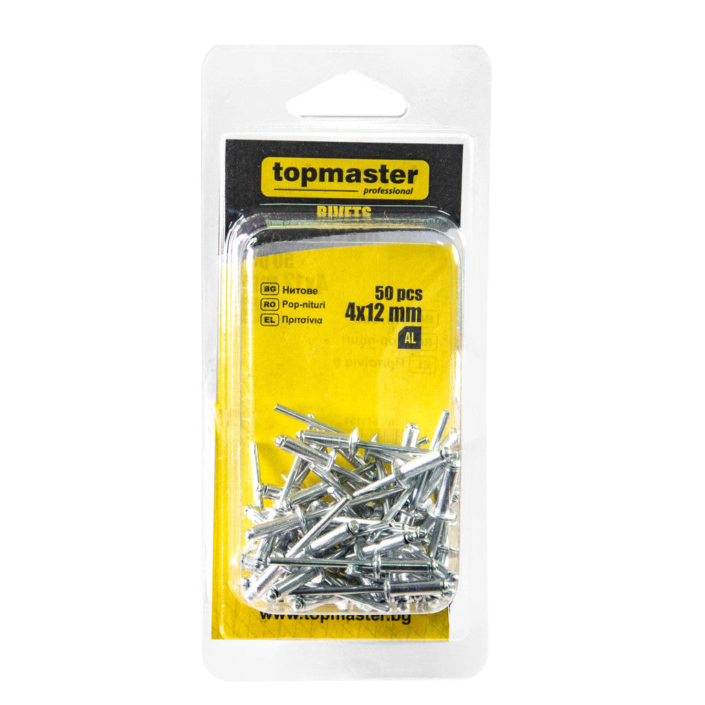 Нитове 4x12mm 50бр. Topmaster Professional - снимка 2