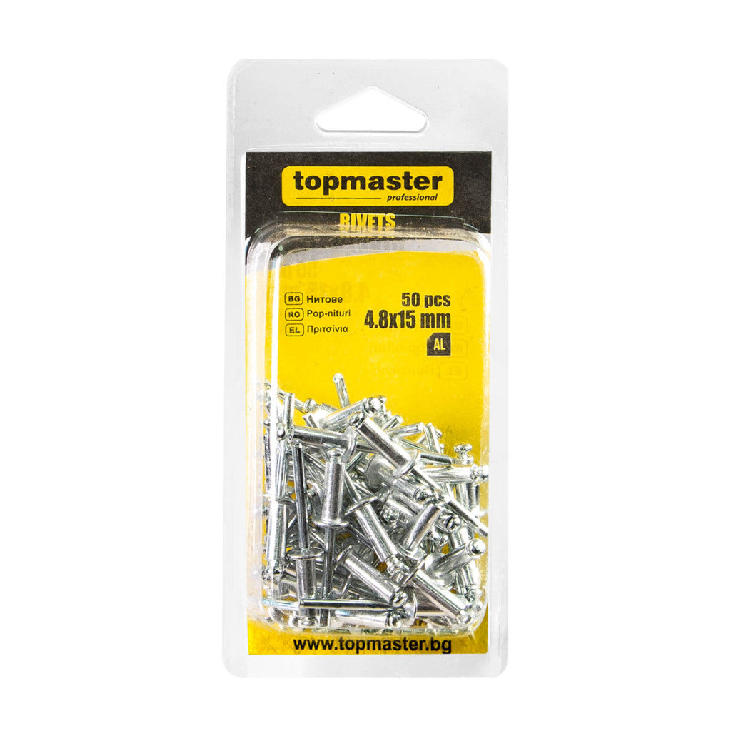 Нитове 4.8x15 mm 50бр. Topmaster Professional - снимка 2