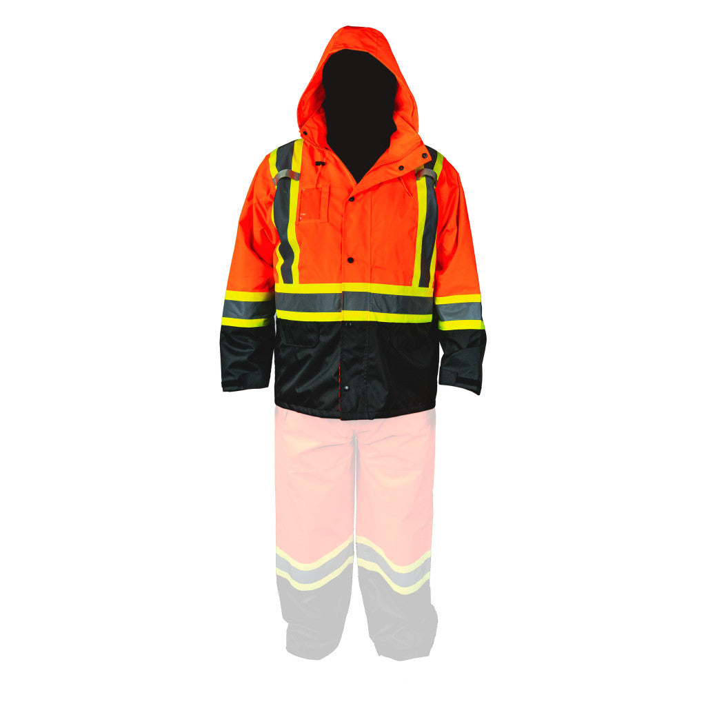 Водозащитно сигнално яке orange XXL RD - снимка 2