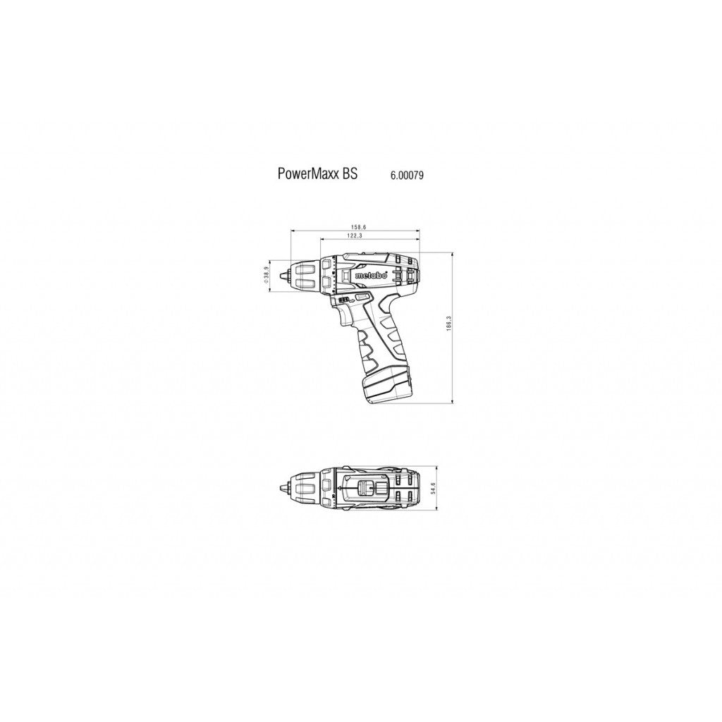 Винтоверт акум. 10.8V 34Nm METABO POWERMAXX BS BASIC Solo - снимка 2