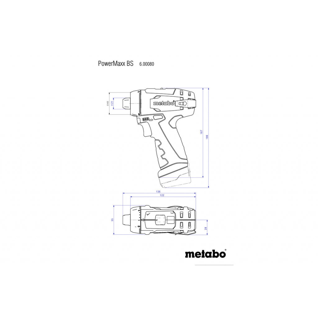 Винтоверт акум. 10.8V 34Nm METABO POWERMAXX 2x2Ah big case - снимка 2