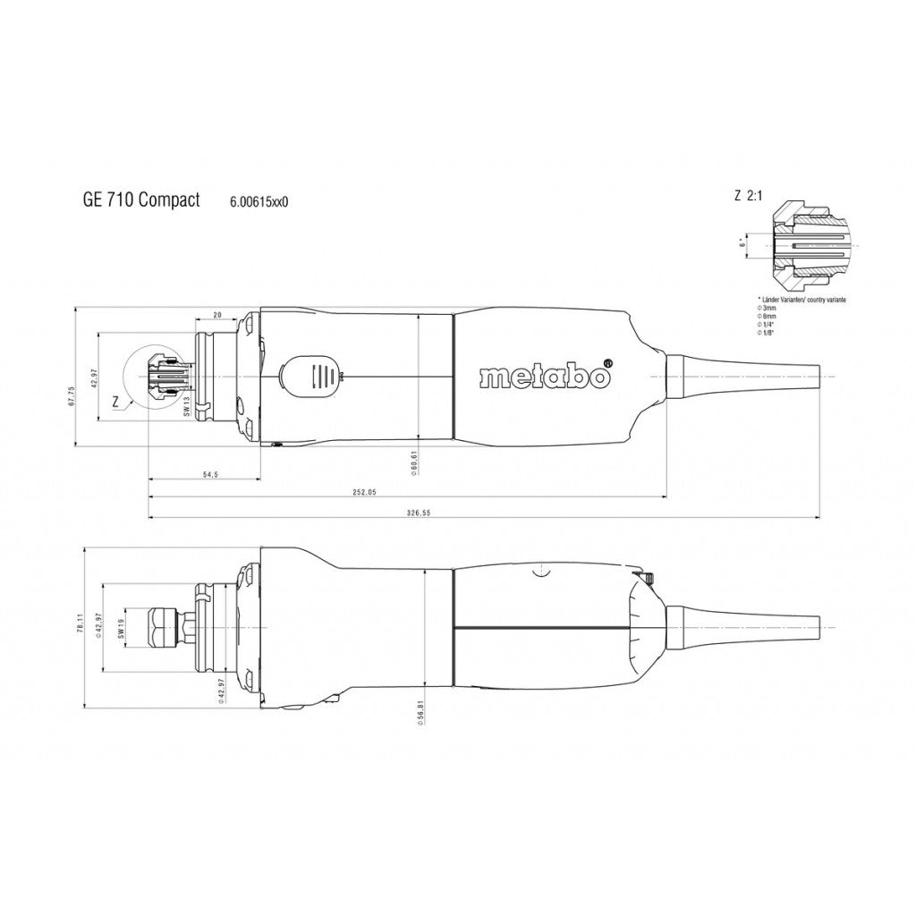 Шлайф прав 710W рег. обороти METABO GE 710 COMPACT - снимка 2