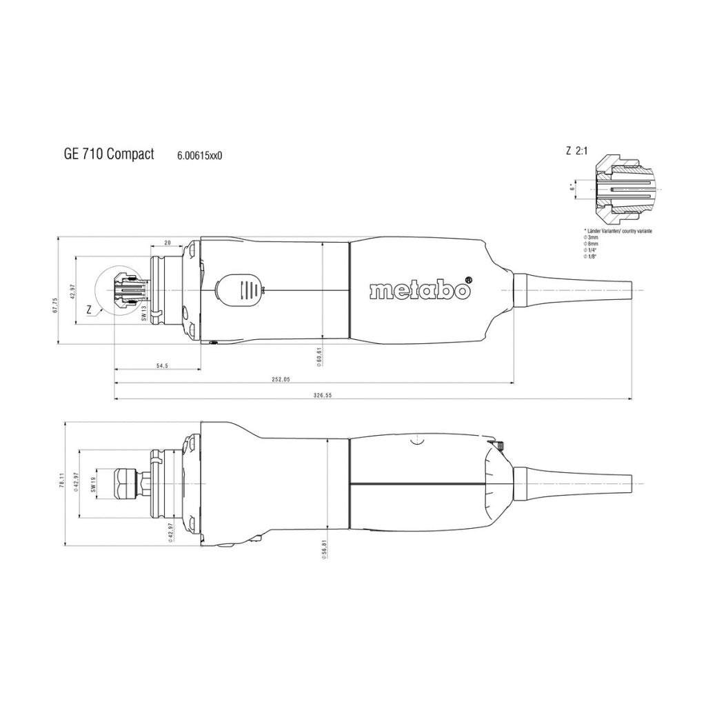 Шлайф прав 710W рег. обороти METABO GE 710 COMPACT - снимка 2