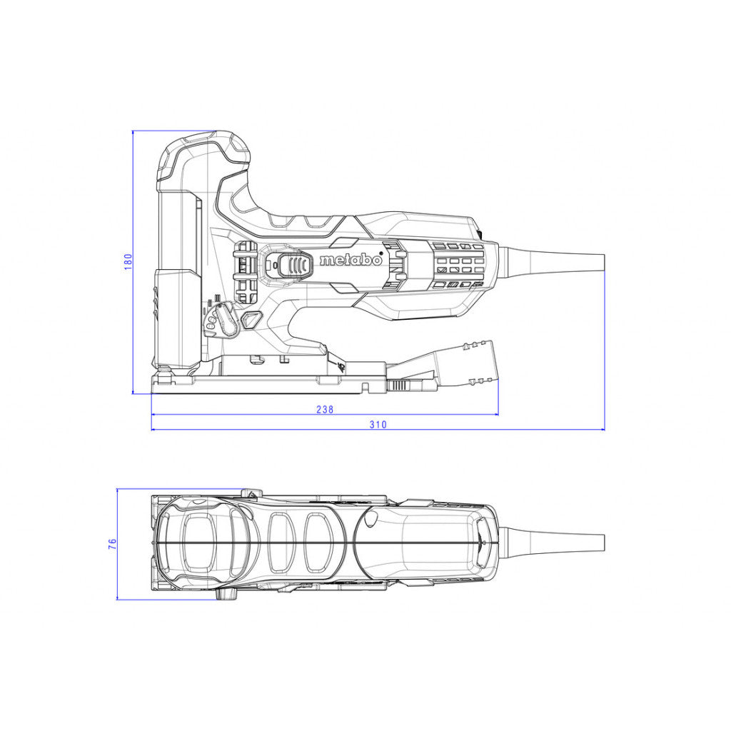 Прободен трион 710W 100mm METABO STE 100 QUICK - снимка 2
