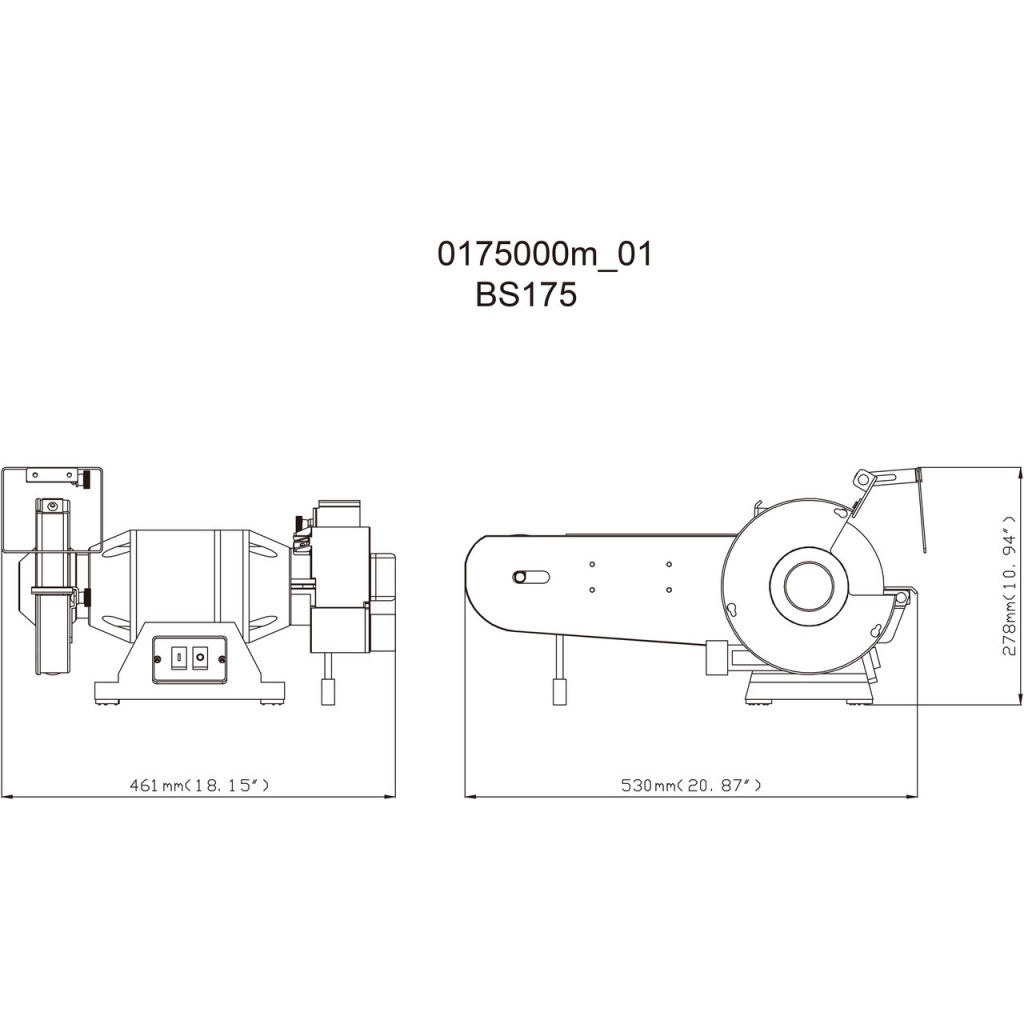 Комбиниран шмиргел + лентов шлайф 175 mm 500W METABO BS 175 - снимка 2