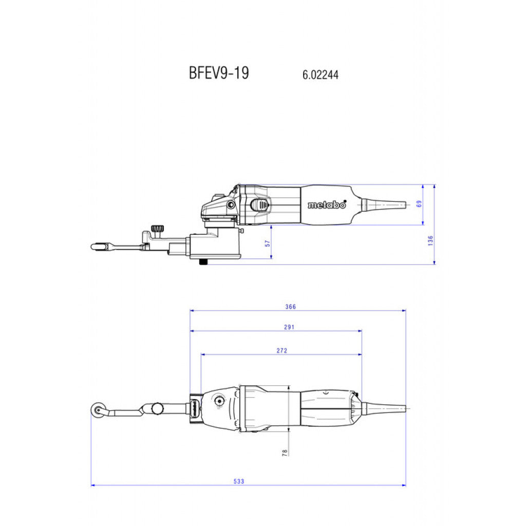 Шлайф лентов 950W 6-19x457mm METABO BFE 9-20 - снимка 2
