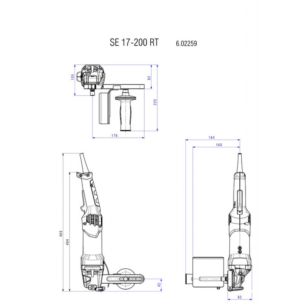 Сатинираща машина 1700W METABO SE 17-200 - снимка 2