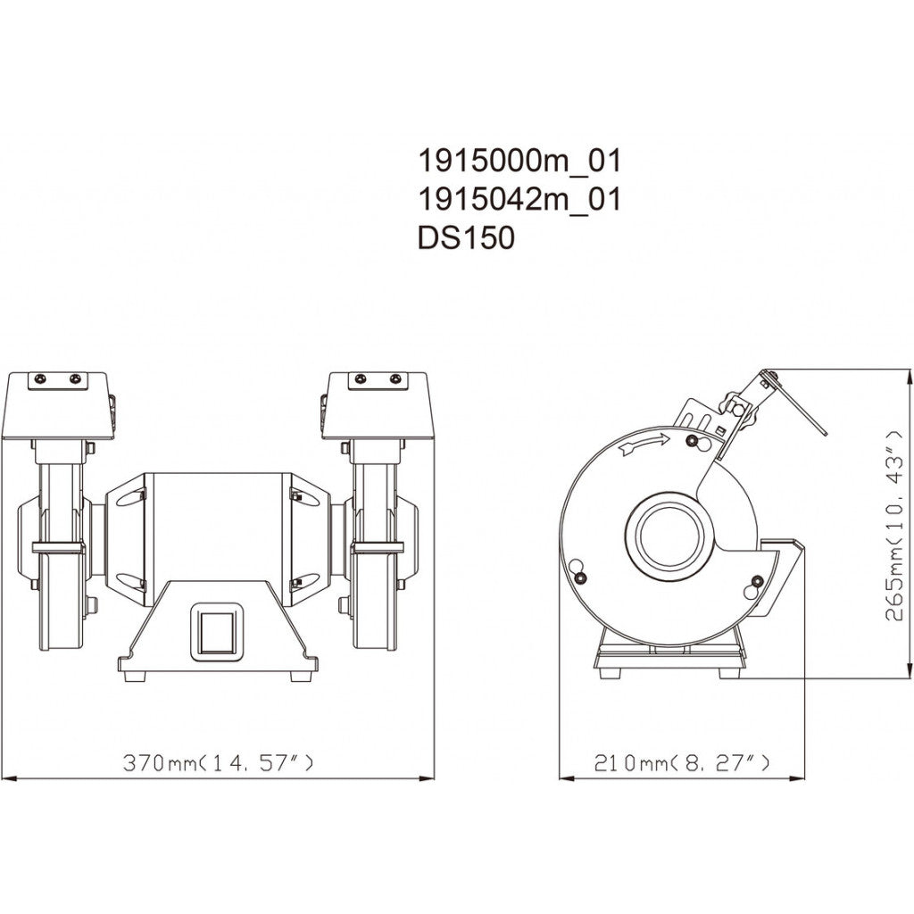 Шмиргел 350W 150mm METABO DS 150 - снимка 2