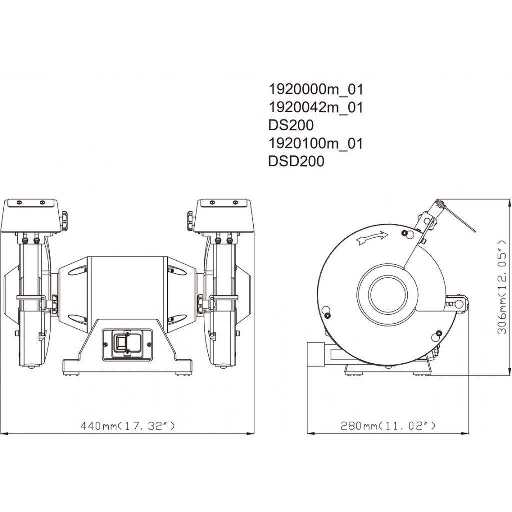 Шмиргел 600W 200mm METABO DS 200 - снимка 2