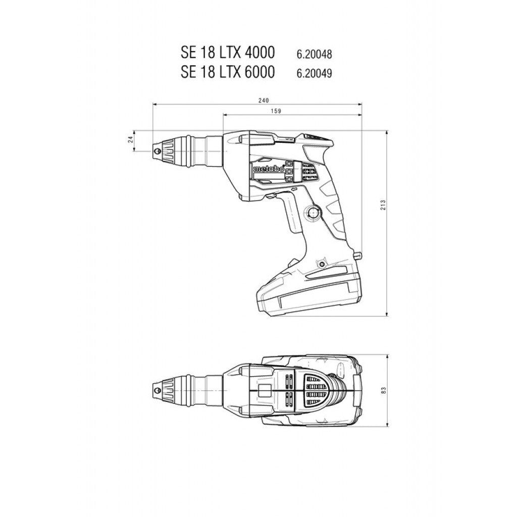 Винтоверт акум. за гипсокартон METABO SE 18 LTX 6000 2x2.0Ah - снимка 2