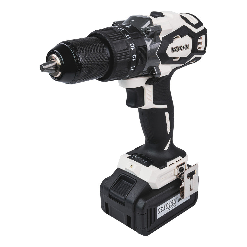 Бормашина ударна безч. 20V 2-ск. 4Ah 155Nm куфар RDI-CDB03W - снимка 3