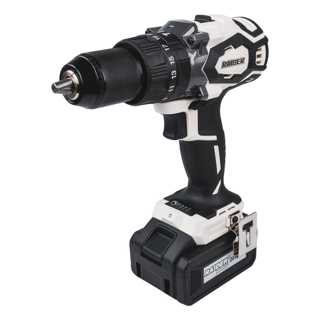 Бормашина ударна безч. 20V 2-ск. 4Ah 155Nm куфар RDI-CDB03W - снимка 3