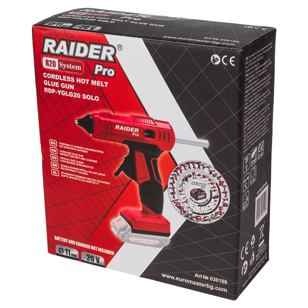 R20 Пистолет за топло лепене Ø11 Solo RAIDER PRO RDP-YGLG20 - снимка 3