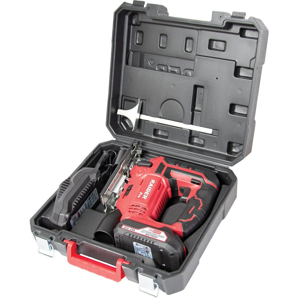 R20 Прободен трион акум. quick 80mm 20V 2Ah 1h RAIDER PRO RDP-SJS20 - снимка 3