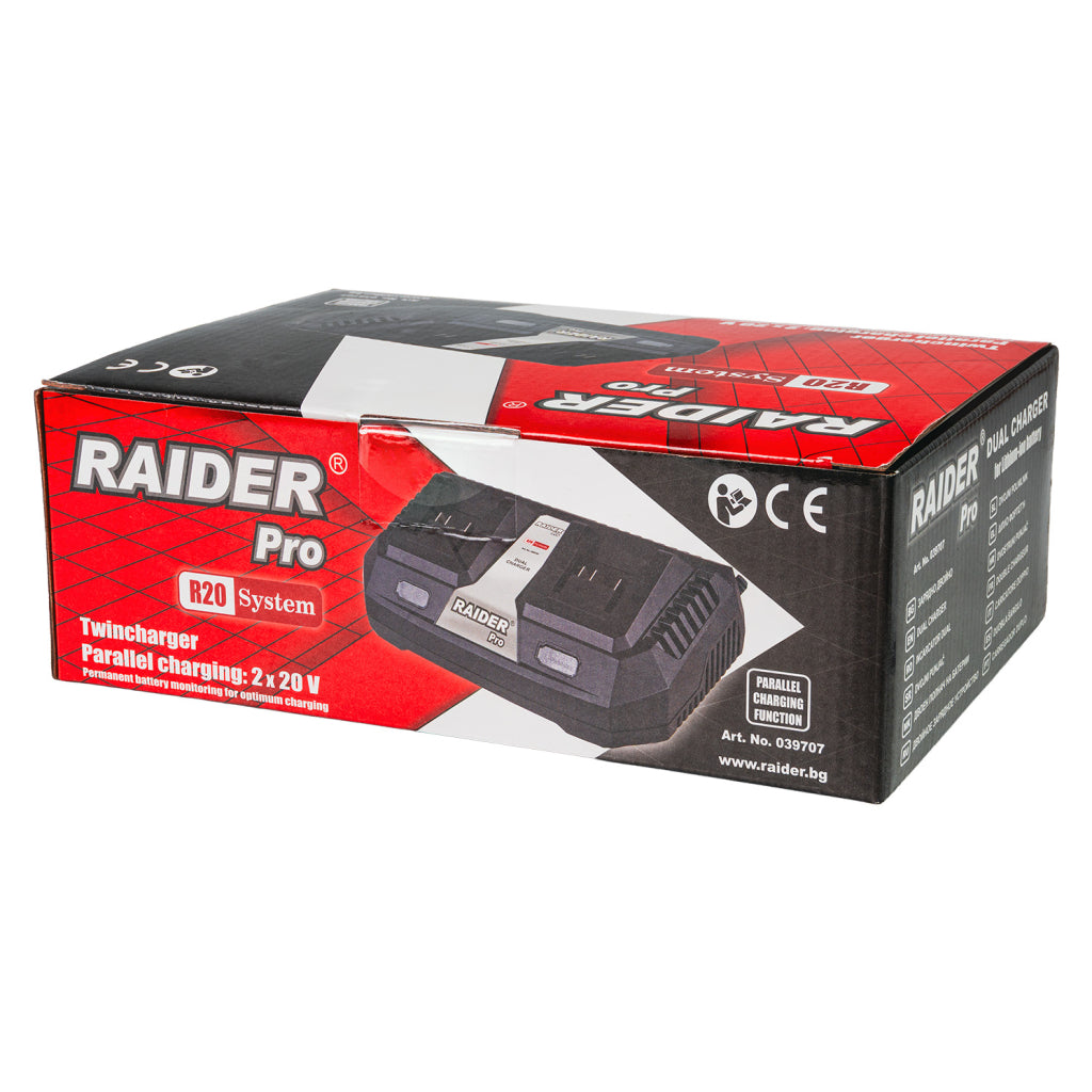 R20 Зарядно двойно за серията RAIDER PRO RDP-R20 System 2x3A - снимка 3