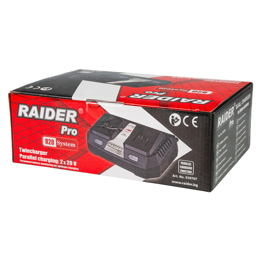 R20 Зарядно двойно за серията RAIDER PRO RDP-R20 System 2x3A - снимка 3