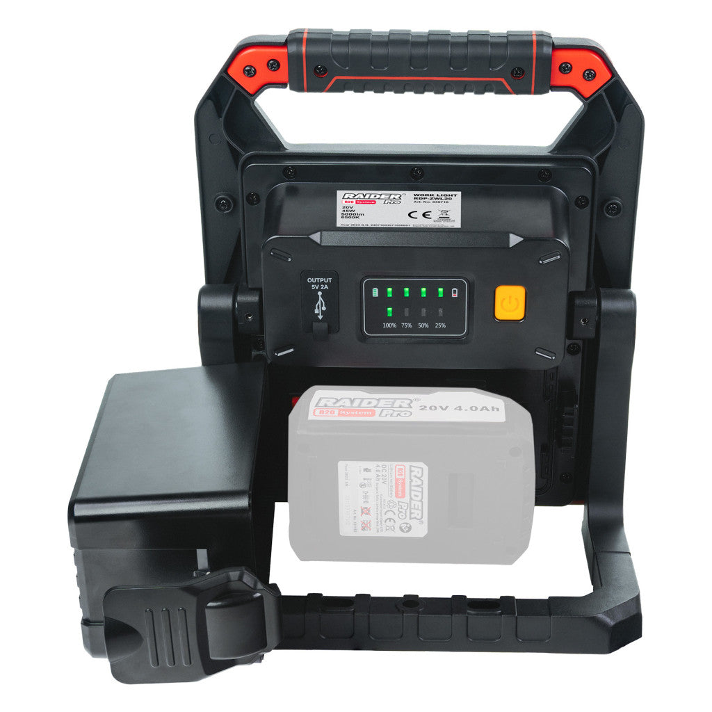 R20 Лампа работна 45W 5000lm Dimmer USB AL Solo RAIDER PRO RDP-ZWL20 - снимка 3