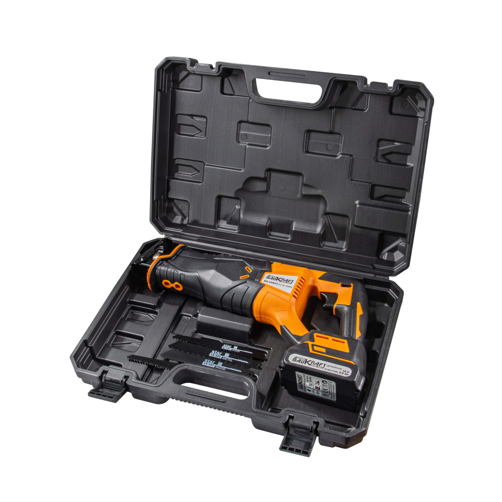 Трион саблен акум. 18V 2Ah quick в куфар BAUKRAFT BK-CRS34 Set - снимка 3
