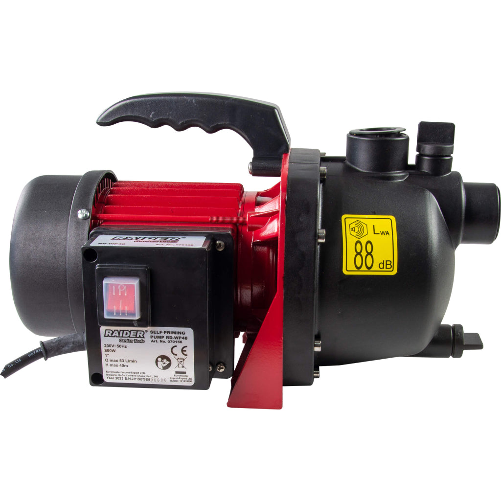 Помпа водна 800W 1" 53L/min 40m RAIDER RD-WP48 - снимка 3