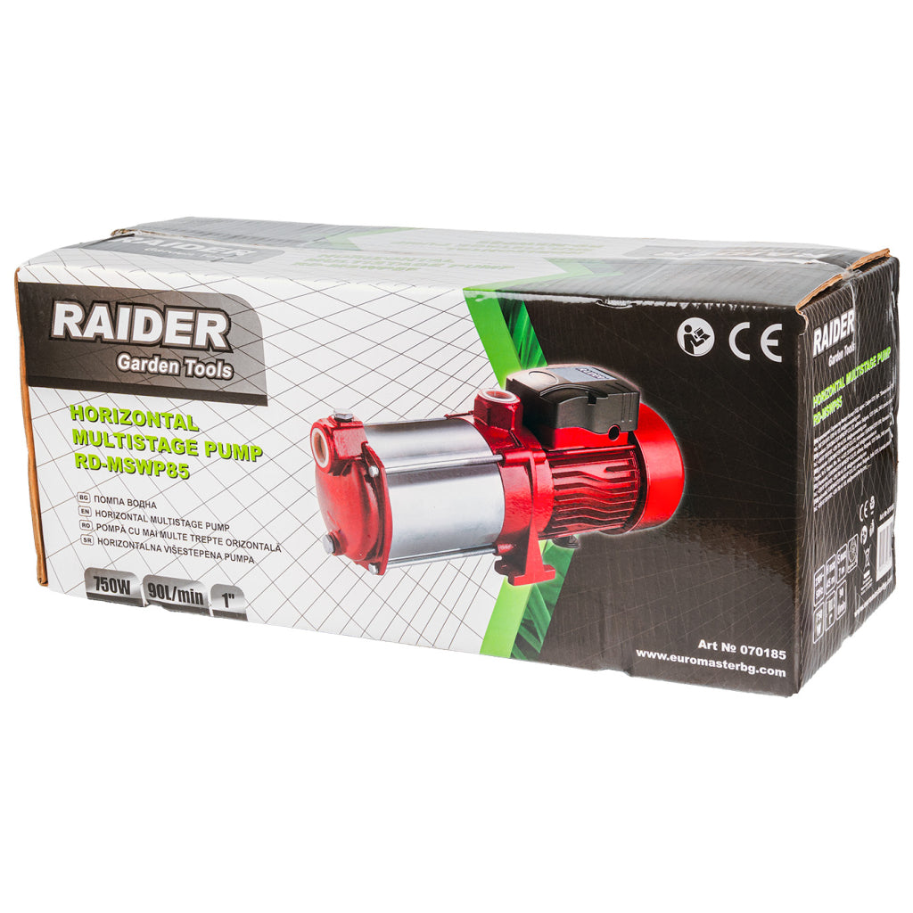 Помпа водна 4T 750W 1" 90L/min 45m RAIDER RD-MSWP85 - снимка 3
