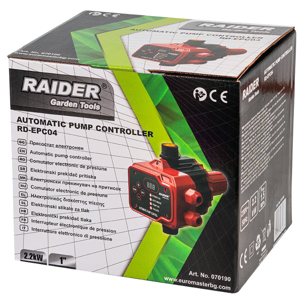 Пресостат 2.2kW 1" Digital 1-6bar Max. 15bar RAIDER RD-EPC04 - снимка 3